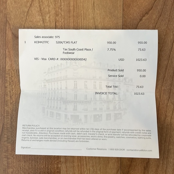 Preowned (used a handful of times) Dior Flats with buckle Size 34.5 - Picture 6 of 6